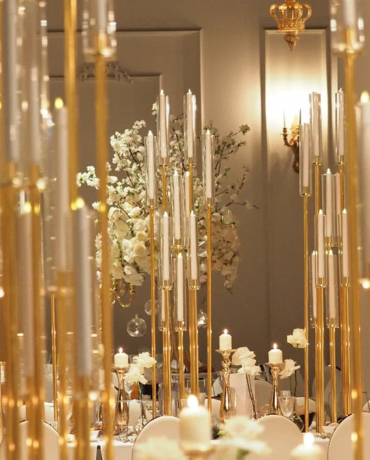 Gold Cluster Candelabra